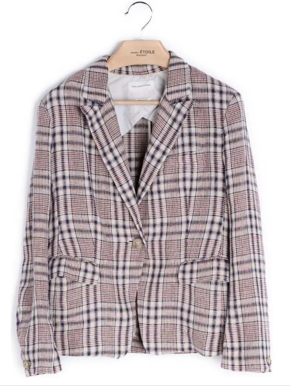 ISABEL MARANT ETOILE Women’s Plaid Single-Button Blazer Jacket